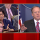 In an exchange Tuesday, April Ryan asks White House press secretary Sean Spicer what the administration plans to do to revamp its image. Spicer replies, “Please stop shaking your head again.” (CNN)